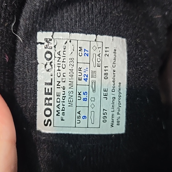 Sorel Men's 0957 JEE Duck Rubber Suede Waterproof Boots Shoes Sz 9 - Picture 13 of 13